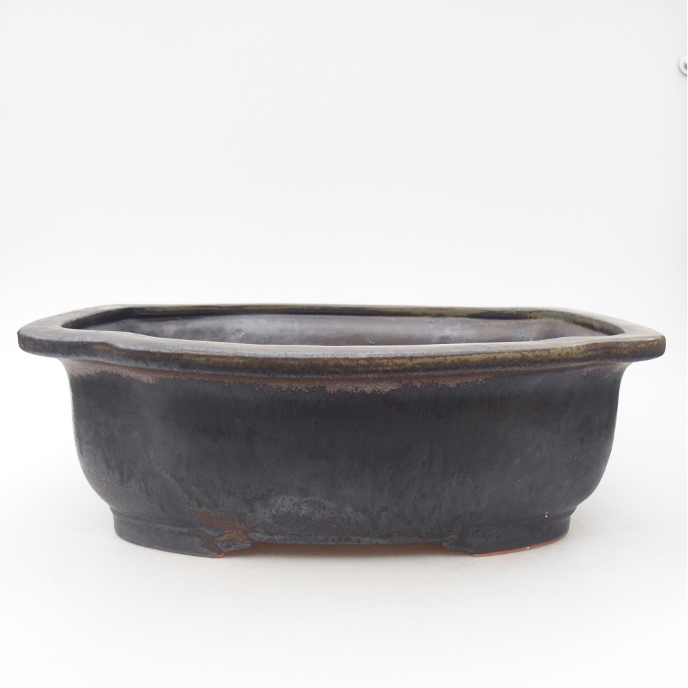 Ceramic bonsai bowl 30 x 26 x 10,5 cm, brown