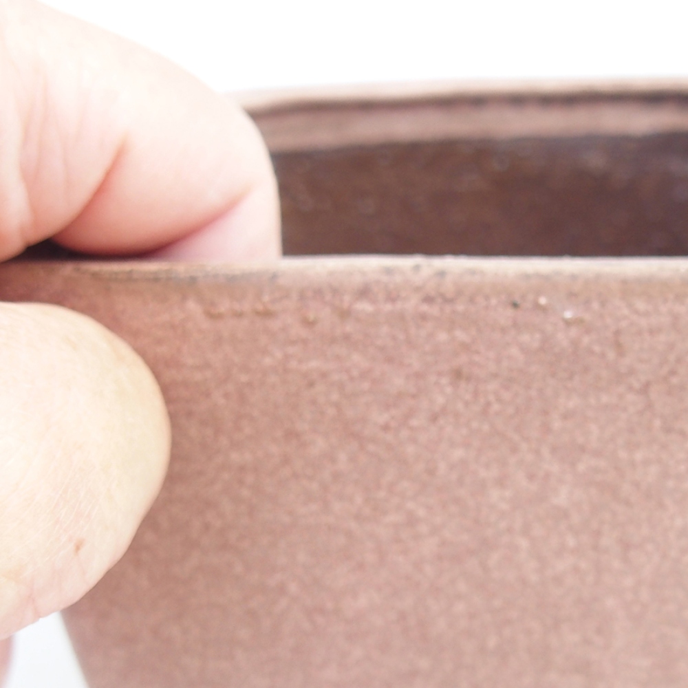 Ceramic bonsai bowl 12 x 12 x 8 cm, color pink
