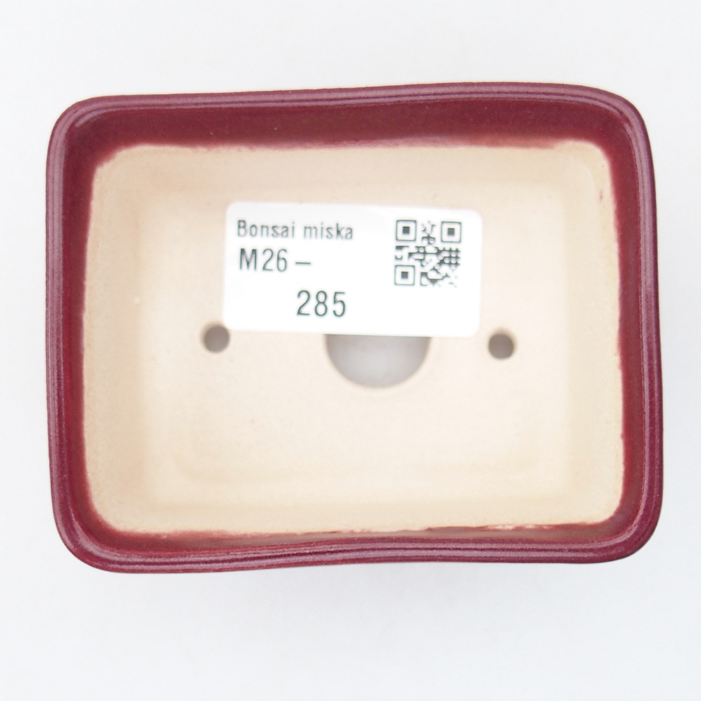 Mini bonsai bowl 8 x 6,5 x 3,5 cm, burgundy