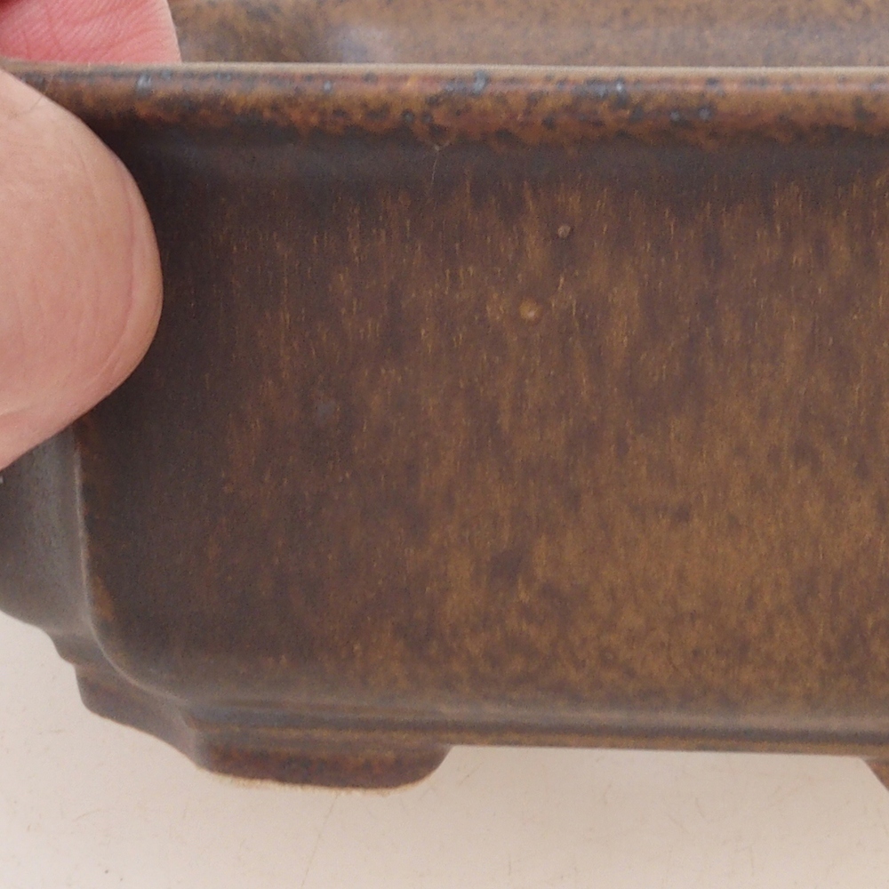 Bonsai bowl H01 - 12 x 9 x 5 cm - brown