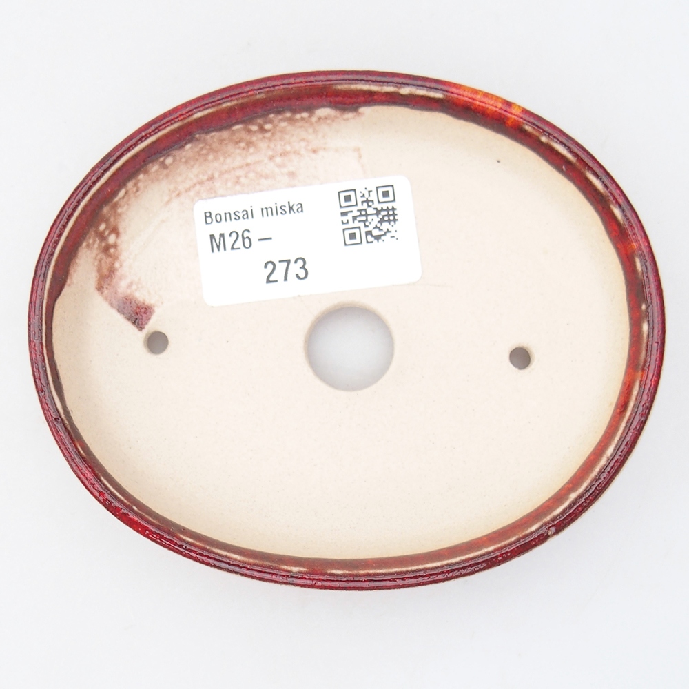 Mini bonsai bowl 11 x 9 x 2 cm, orange
