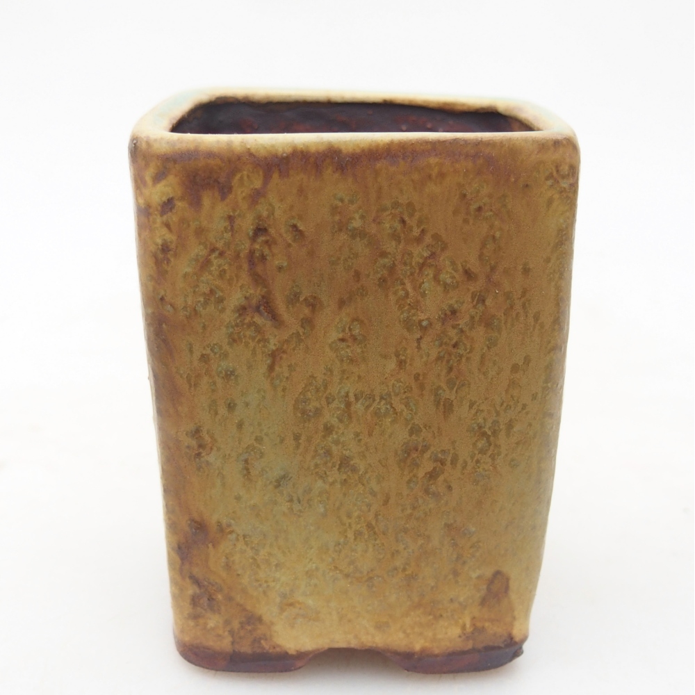 Ceramic bonsai bowl 5 x 5 x 6,5 cm, green