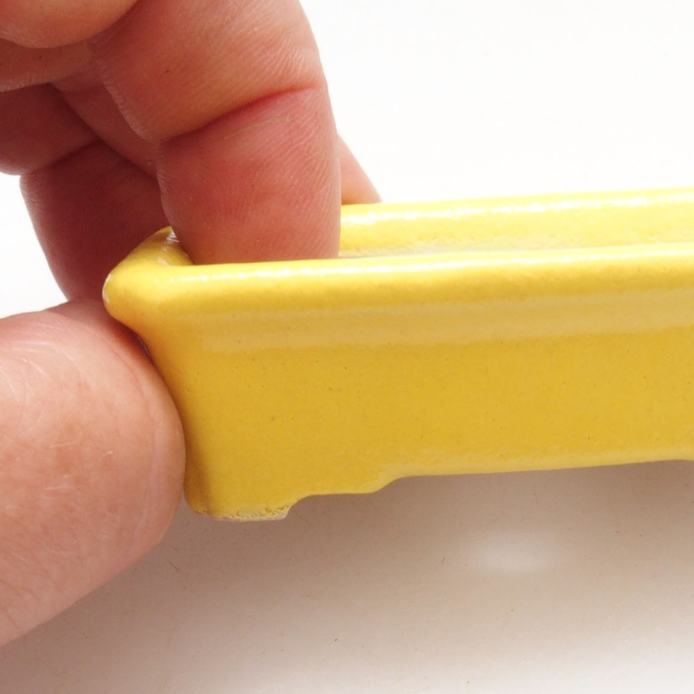 Ceramic bonsai bowl 7 x 4,5 x 2 cm, yellow
