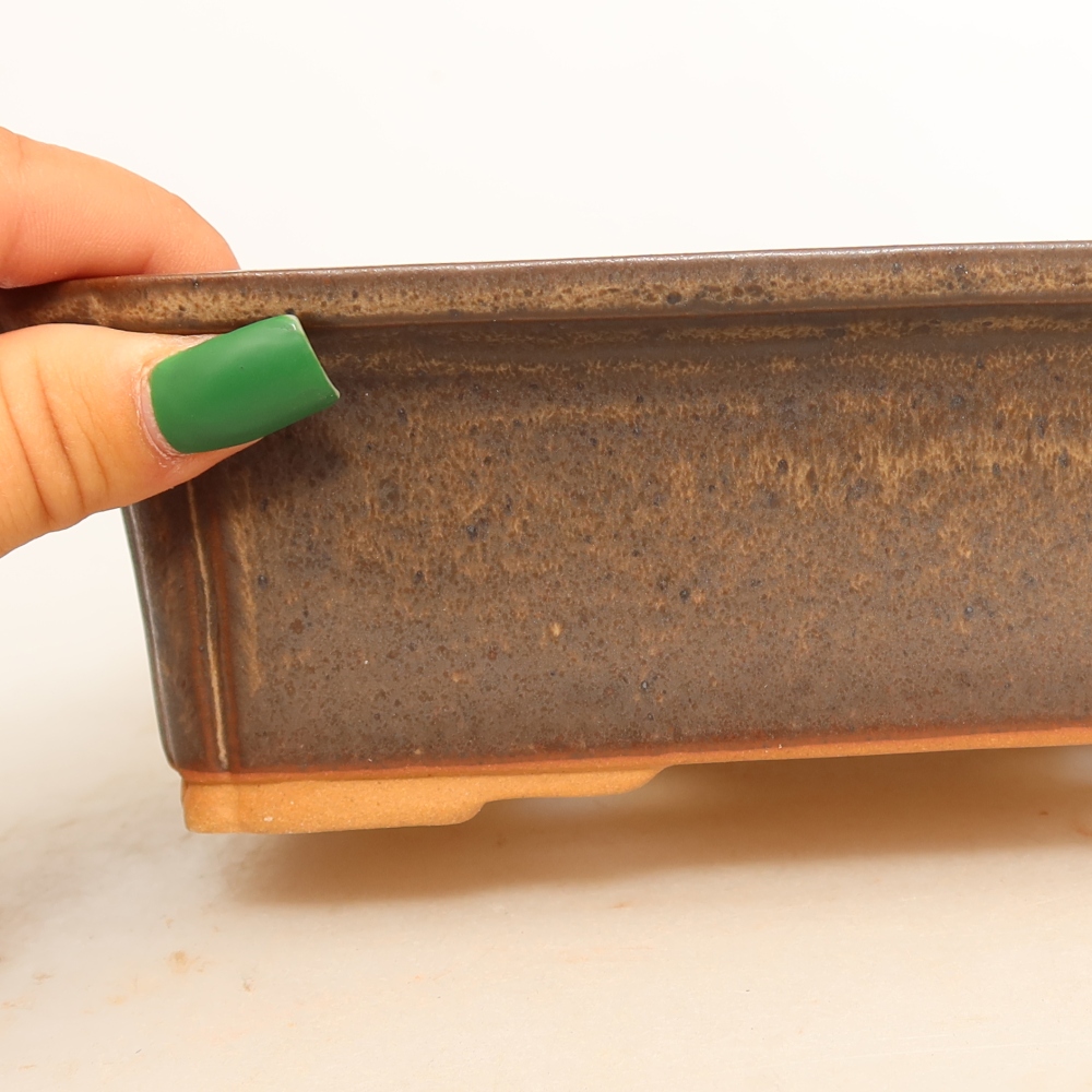 Ceramic Bowl, 20 x 15.5 x 5.5 cm, brown