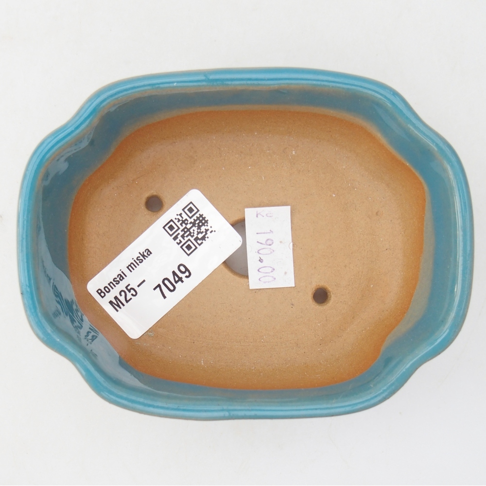 Ceramic bonsai bowl 10,5 x 8 x 3,5 cm, colour blue