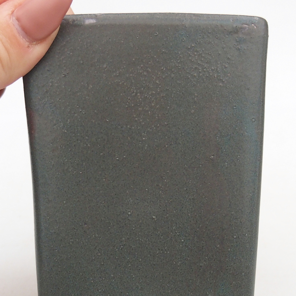 Ceramic bonsai bowl 7,5 x 7,5 x 8,5 cm, grey