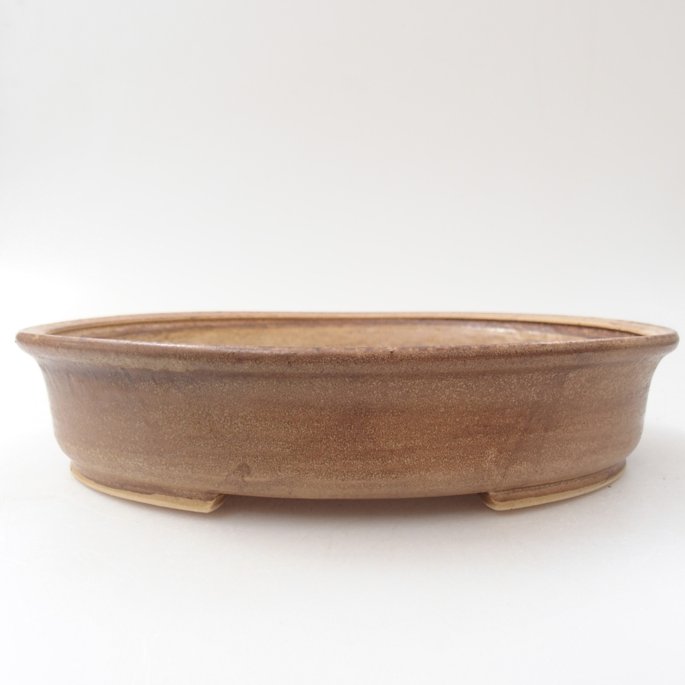 Ceramic bonsai bowl 24 x 21 x 5 cm, colour beige