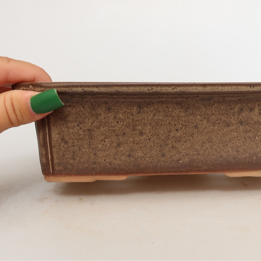 Ceramic Bowl, 20 x 15.5 x 5.5 cm, brown