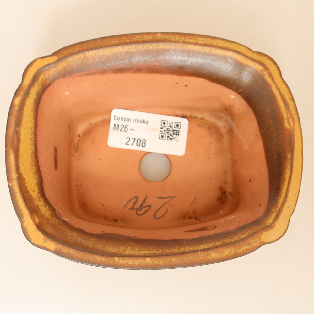 Ceramic Bowl  13 x 10.5 x 5.5 cm, brown