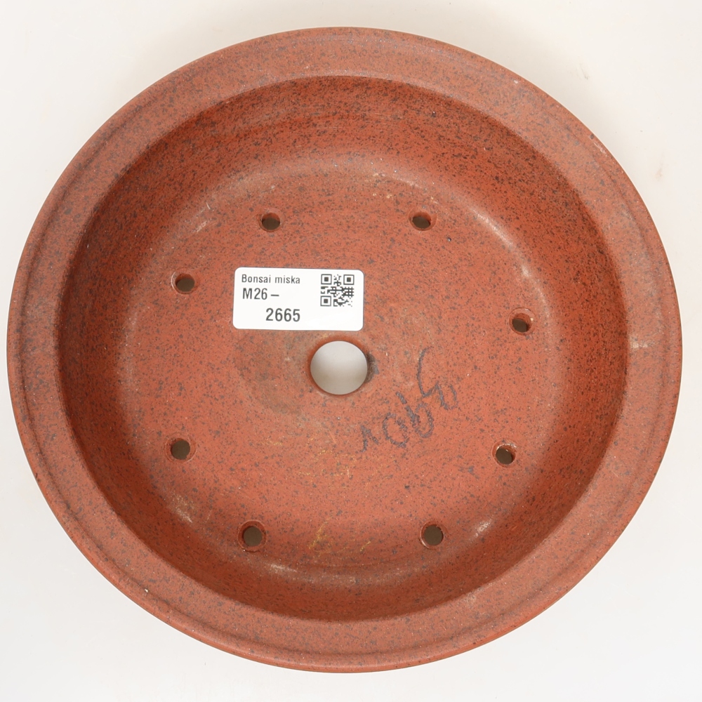 Ceramic Shell  19 x 19 x 5.5 cm, brick red