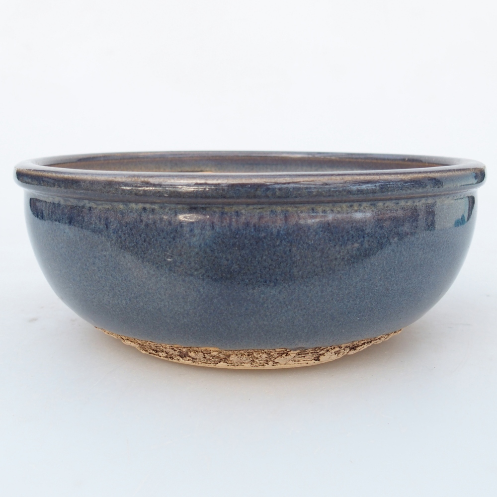 Ceramic bonsai bowl 16,5 x 16,5 x 6 cm, colour blue