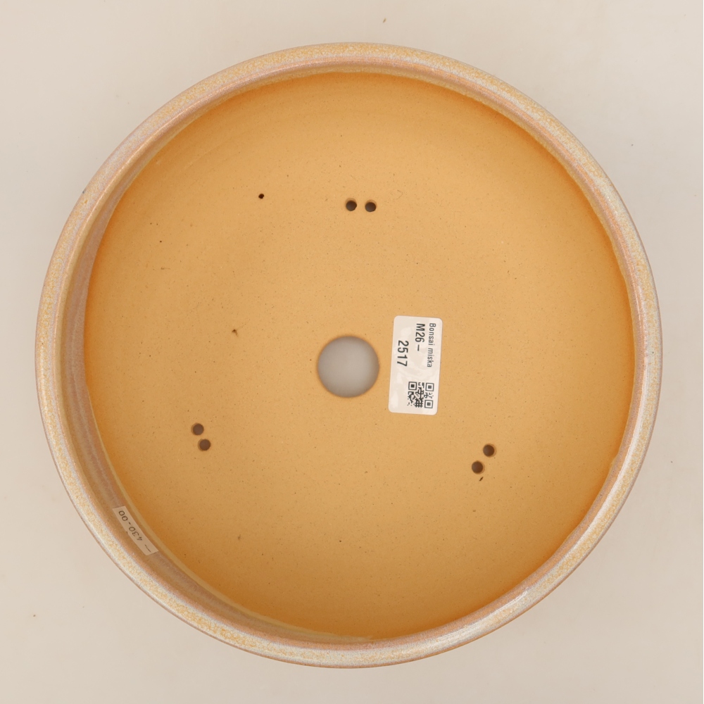 Ceramic bonsai pot, 22 x 22 x 7 cm, beige