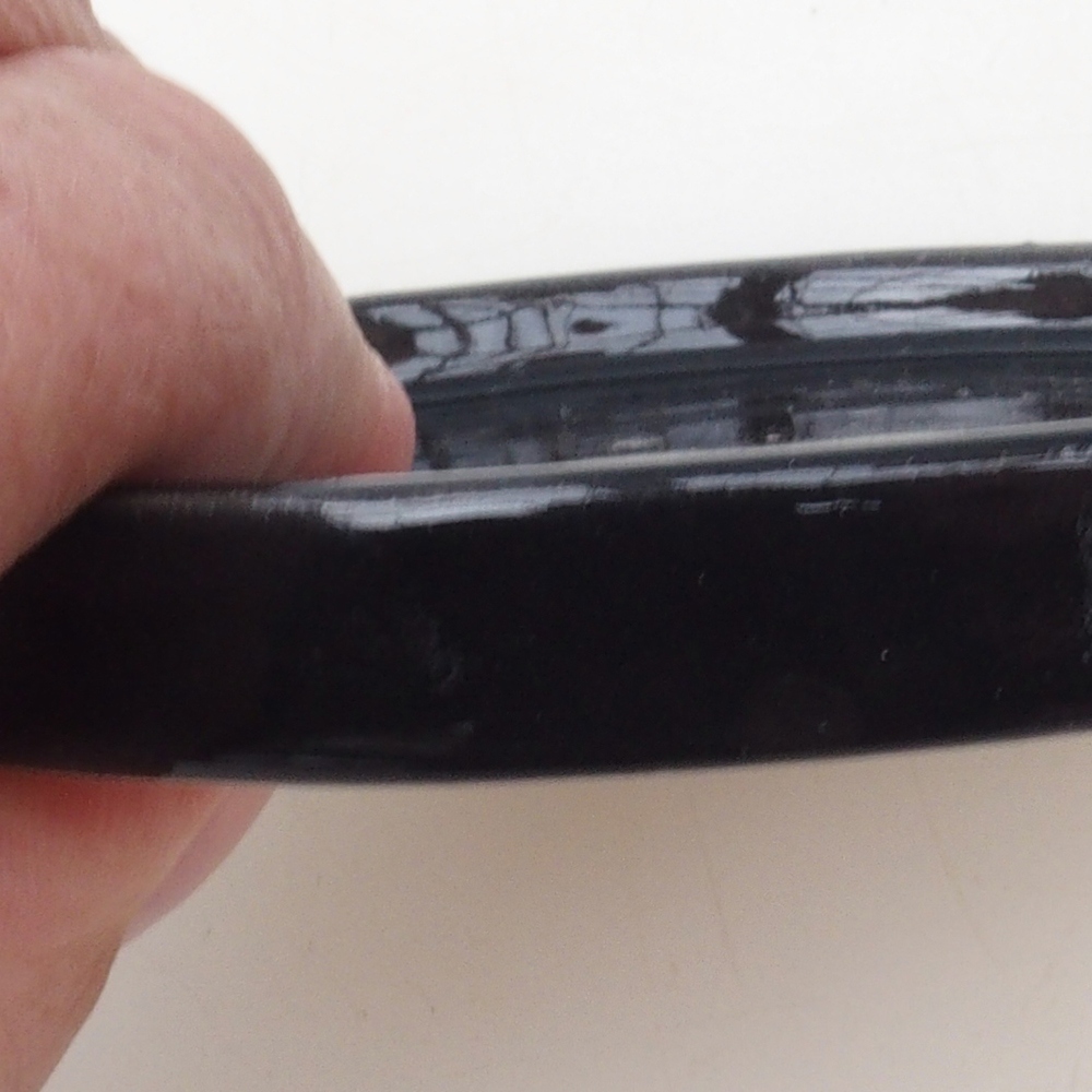 Bonsai bowl round D6-S - 10 x 10 x 1 cm - black