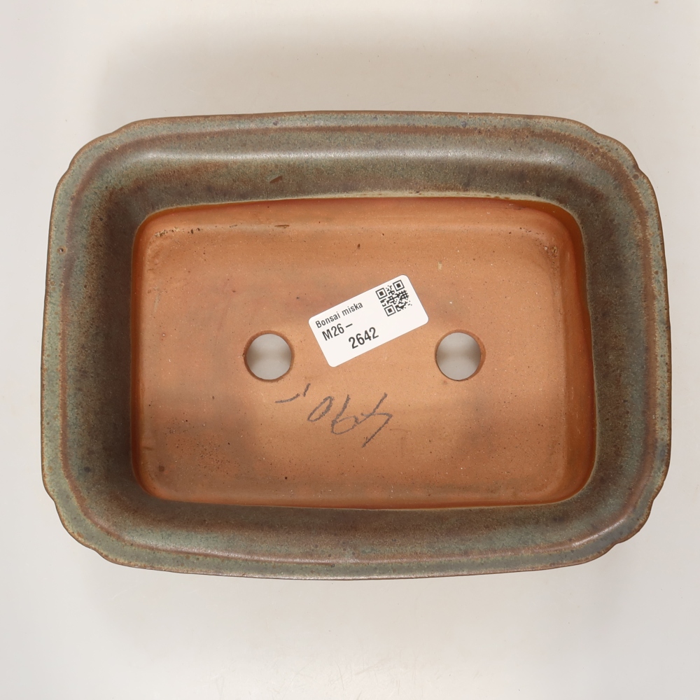 Ceramic Bowl  20 x 15.5 x 6 cm, brown