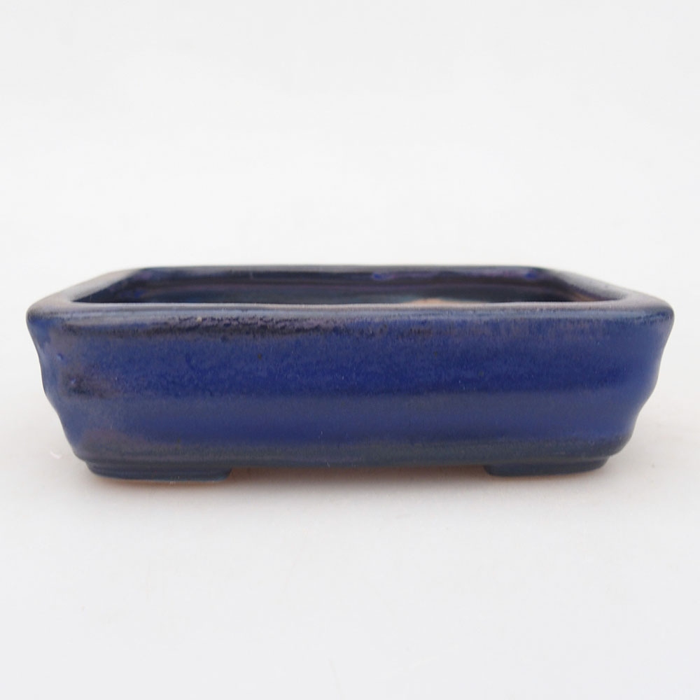 Ceramic bonsai bowl 11,5 x 8,5 x 3 cm, colour blue