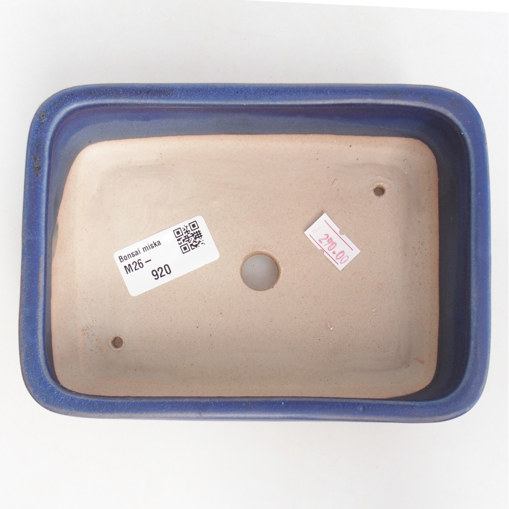 Ceramic bonsai bowl 16,5 x 12 x 5,5 cm, colour blue