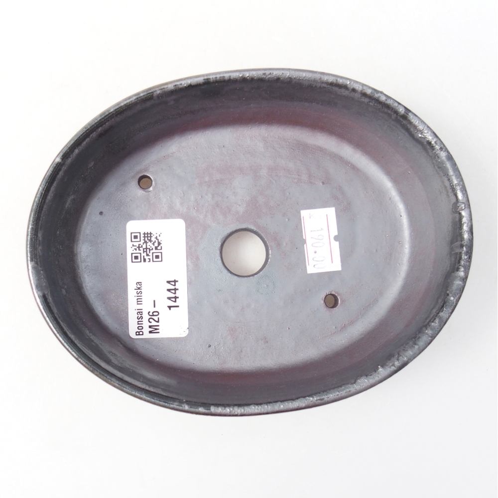 Ceramic bonsai bowl 14 x 10,5 x 4 cm, colour black