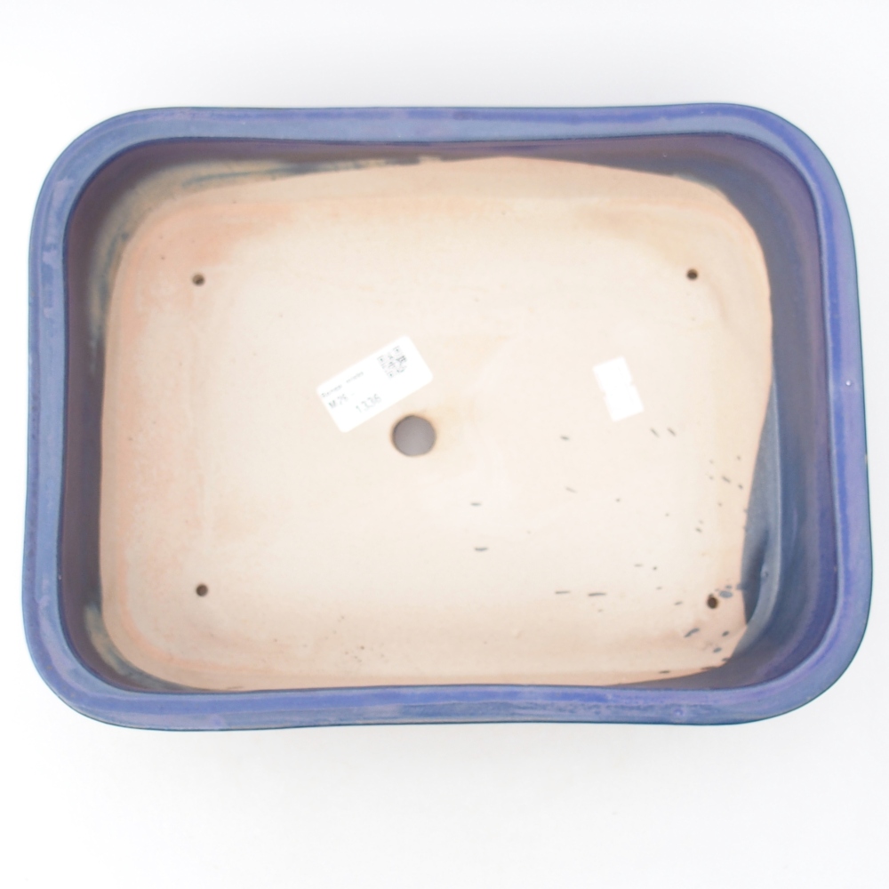 Ceramic bonsai bowl 27,5 x 20,5 x 7,5 cm, colour blue