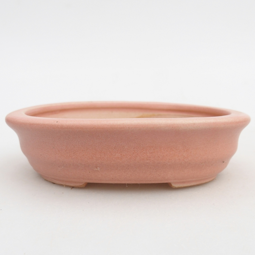 Ceramic bonsai bowl 12 x 9,5 x 3,5 cm, pink