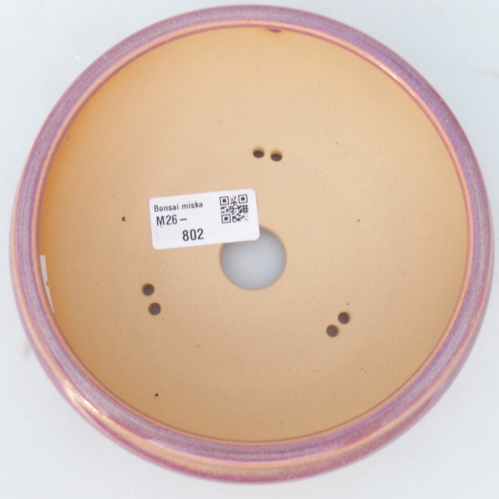 Ceramic bonsai bowl 15 x 15 x 5,5 cm, colour purple