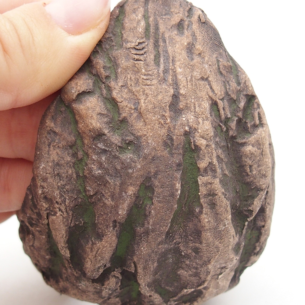 Ceramic shell 8 x 5,5 x 7 cm , colour green