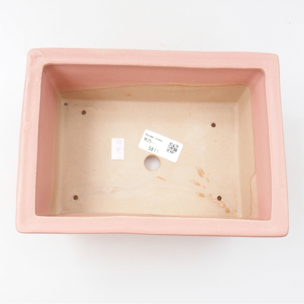 Ceramic bonsai bowl 22 x 16 x 8 cm, color pink