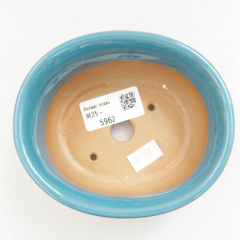 Ceramic bonsai bowl 12,5 x 10,5 x 5,5 cm, color blue
