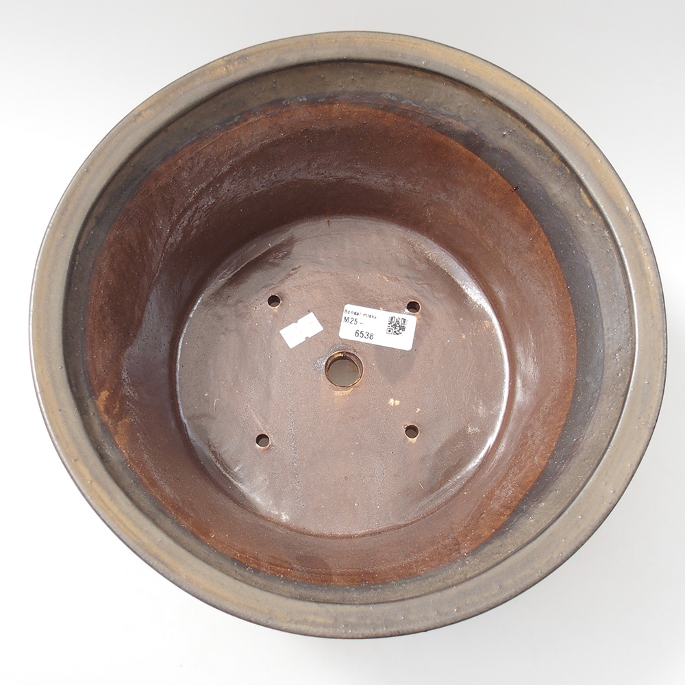 Ceramic bonsai bowl 29 x 29 x 12 cm, brown