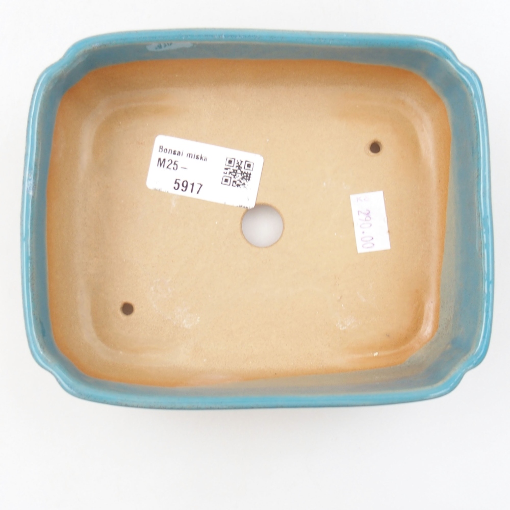 Ceramic bonsai bowl 15 x 12 x 4,5 cm, color blue