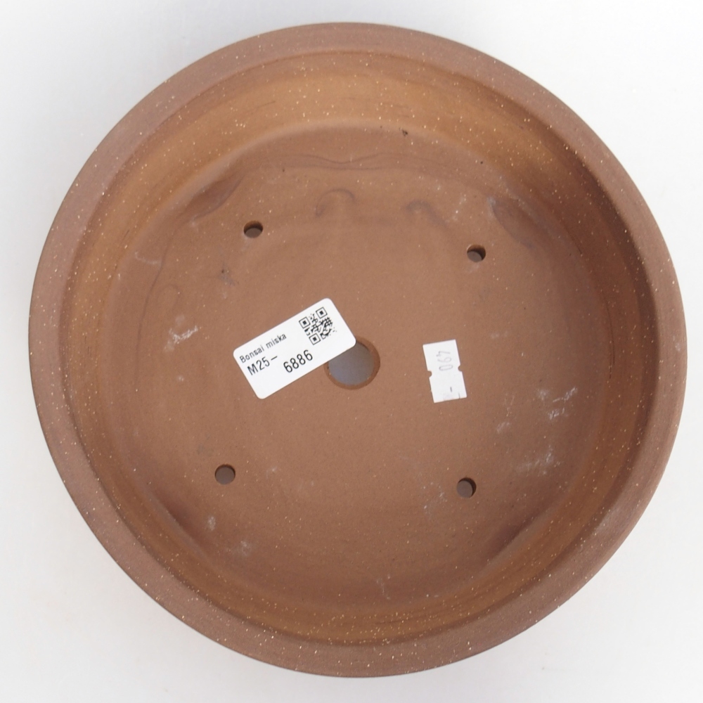 Ceramic bonsai bowl 21 x 21 x 6 cm, brown