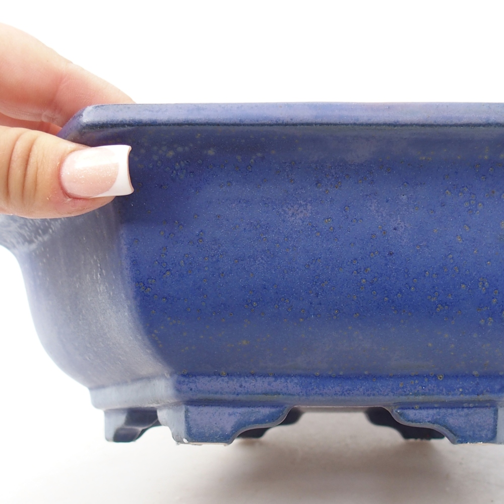 Ceramic bonsai bowl 24 x 21 x 7,5 cm, colour blue