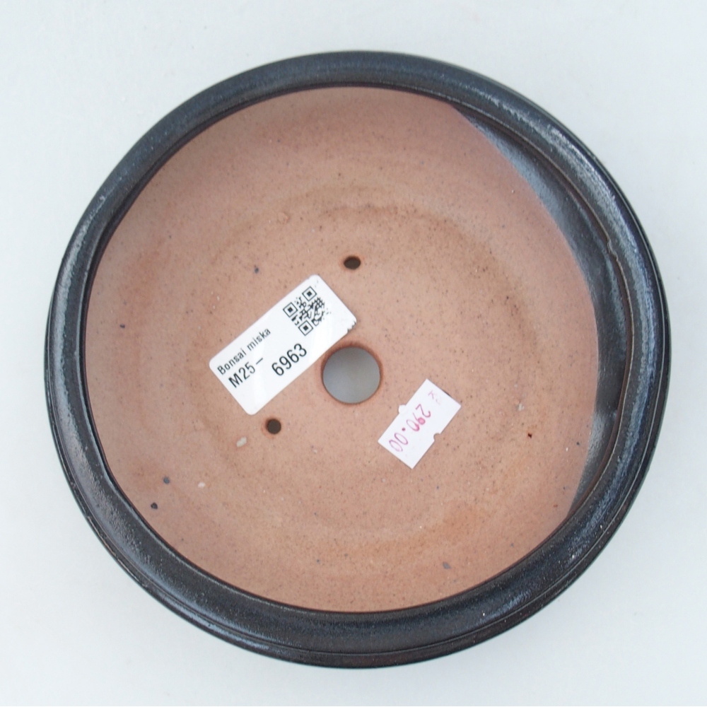 Ceramic bonsai bowl 15 x 15 x 5 cm, black