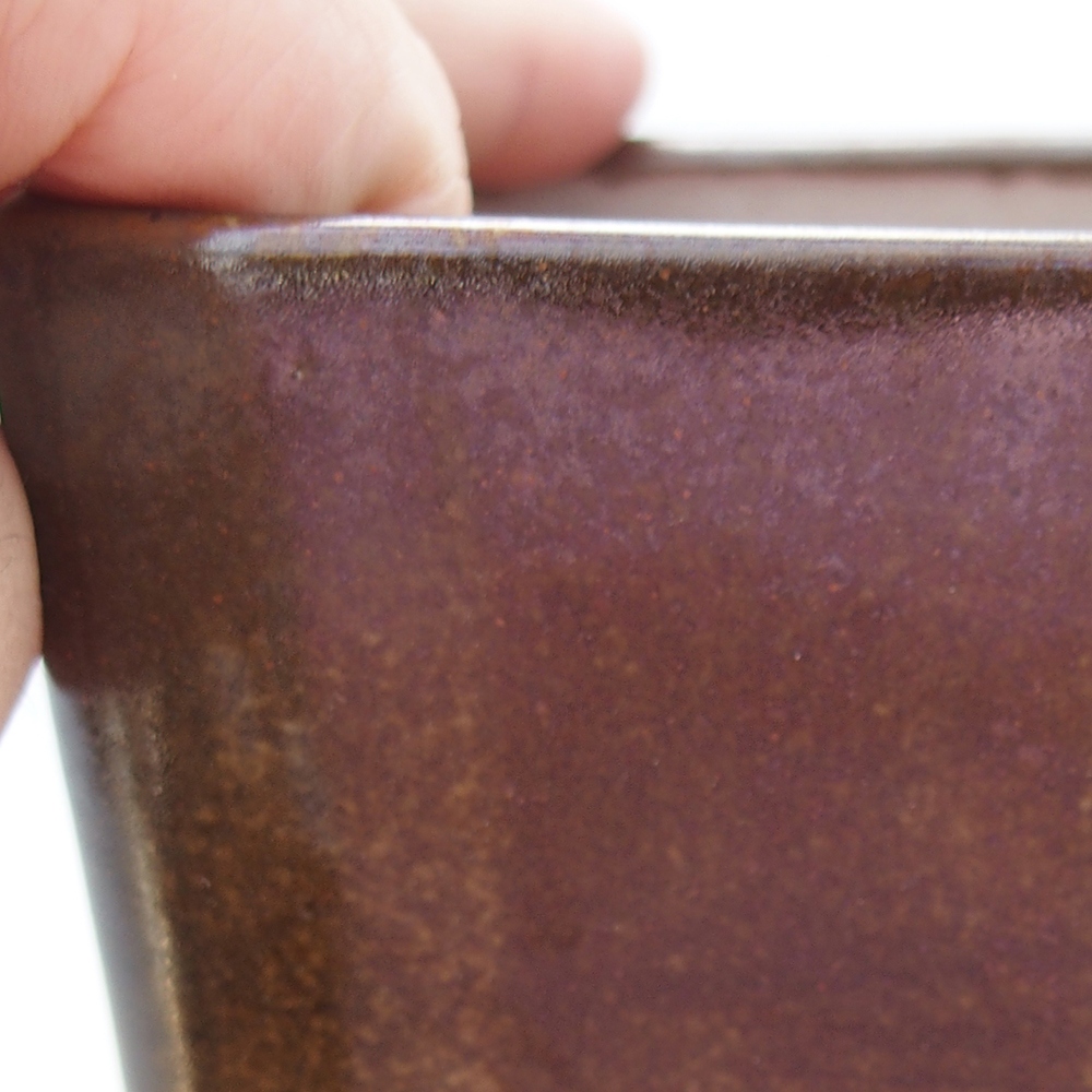 Ceramic bonsai bowl 7 x 7 x 9,5 cm, brown