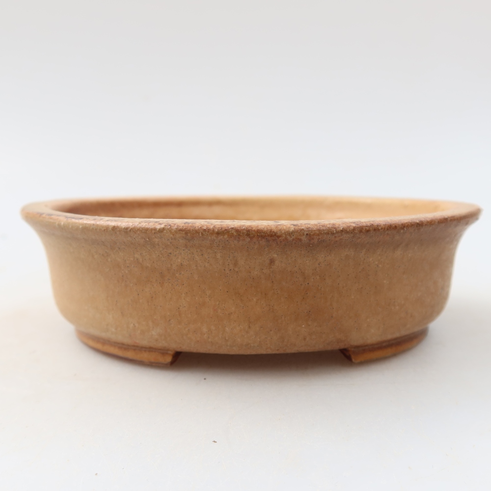 Ceramic bonsai pot, 12.5 x 11.5 x 3.5 cm, pink