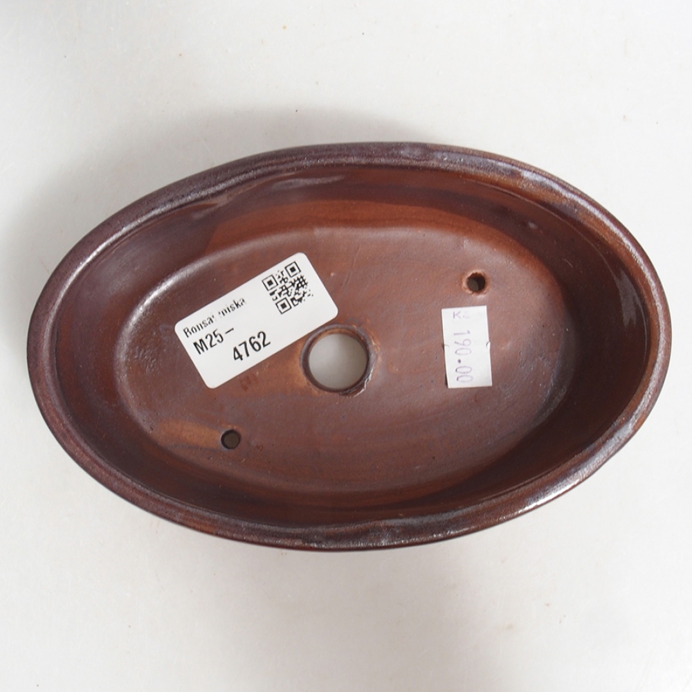 Ceramic bonsai bowl 15 x 9,5 x 4 cm, color red