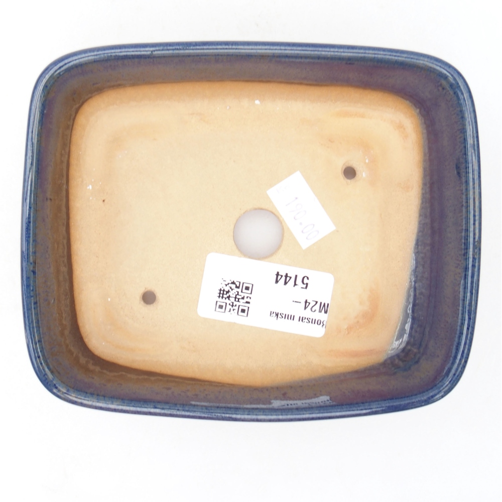 Ceramic bonsai bowl  12,5 x 10 x 4 cm, color blue