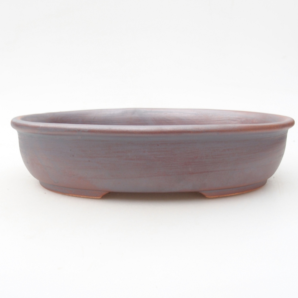 Ceramic bonsai bowl 22 x 17 x 5 cm, color metallic