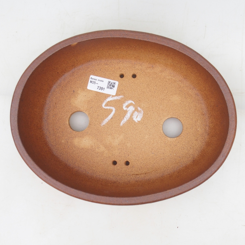 Bonsai bowl 27,5 x 21,5 x 7,5 cm , colour brown