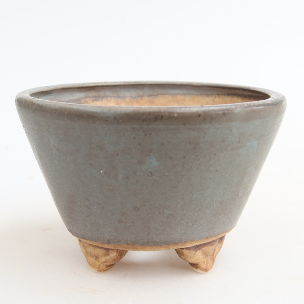 Ceramic bonsai bowl 8,5 x 8,5 x 5 cm, colour blue