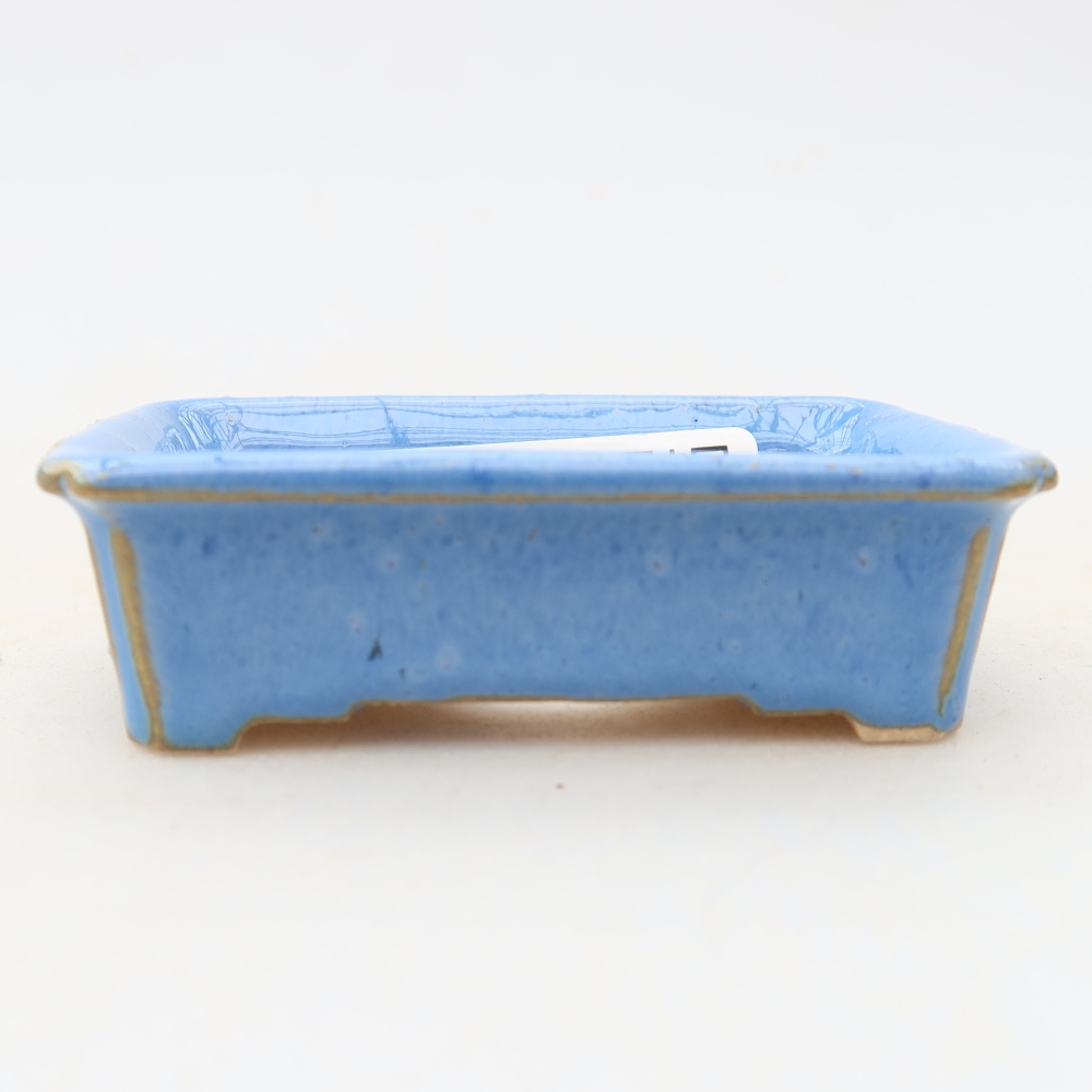 Ceramic bonsai pot, 7 x 5 x 2 cm, blue