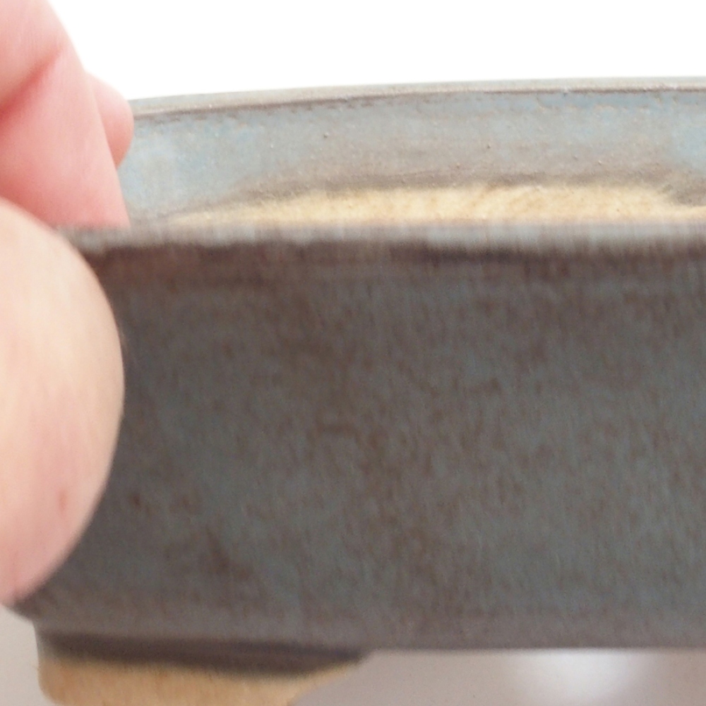 Ceramic bonsai bowl 14,5 x 12 x 4,5 cm, color blue