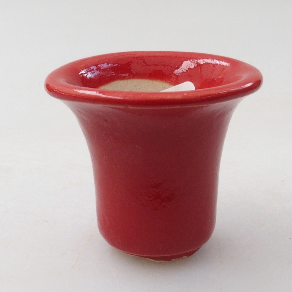 Mini bonsai bowl 4 x 4 x 4 cm, color red