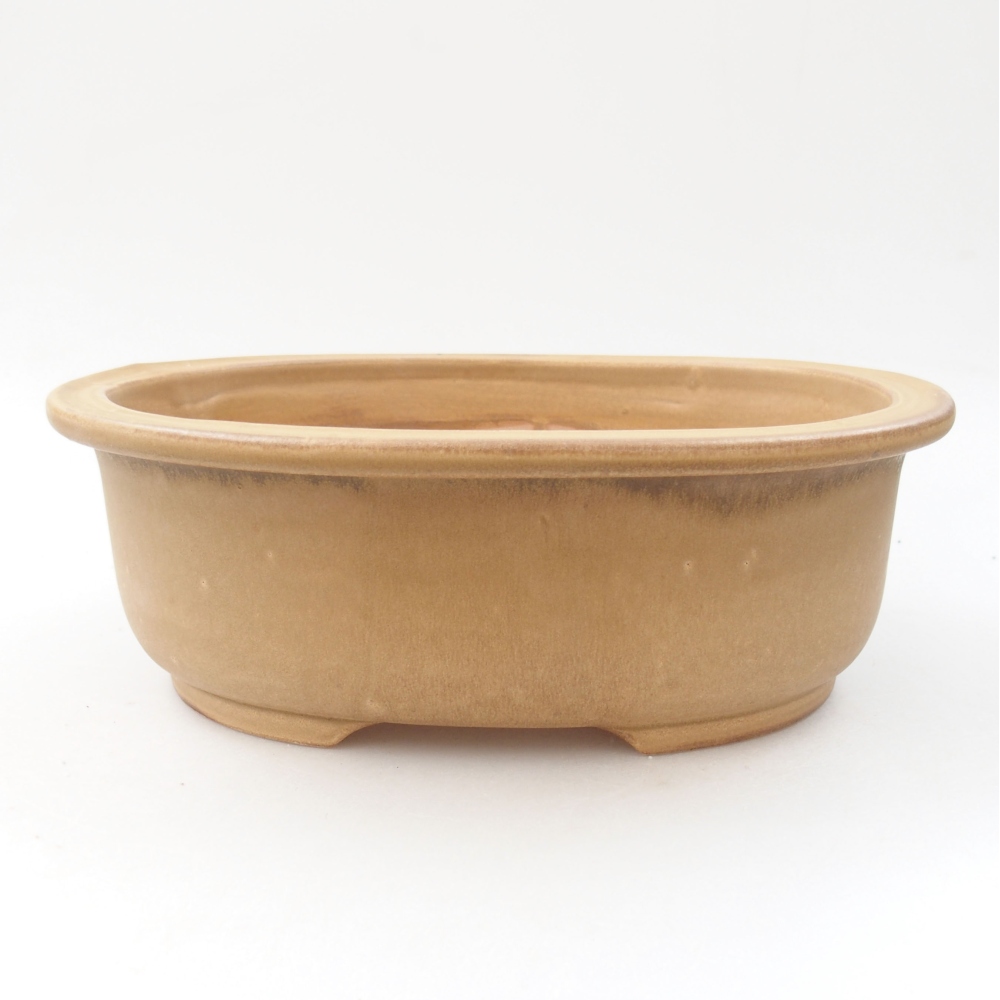 Ceramic bonsai bowl 23,5 x 19 x 8 cm, color pink