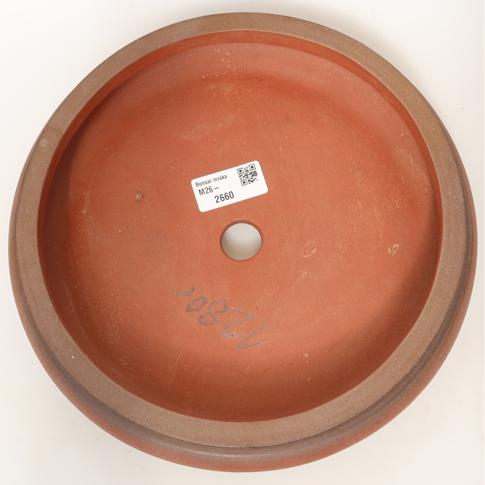 Ceramic Shell  22.5 x 22.5 x 6 cm, brick red