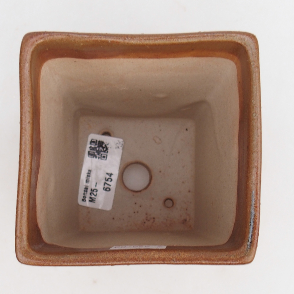 Ceramic bonsai bowl 9 x 9 x 12,5 cm, brown