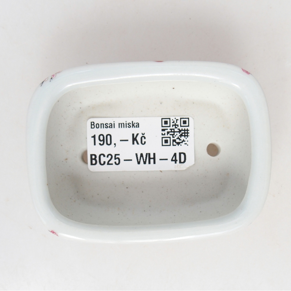 Mini bonsai bowl 8 x 6 x 3 cm, white