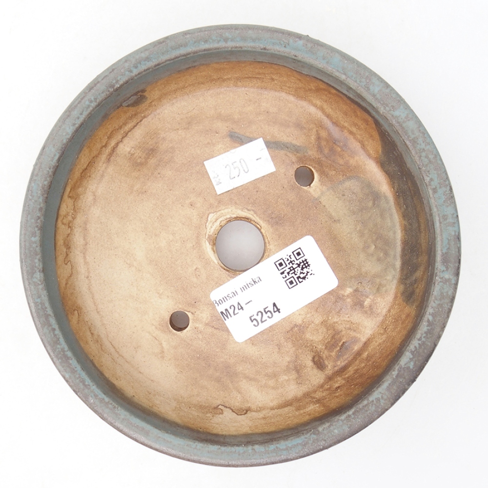 Ceramic bonsai bowl 13,5 x 13,5 x 4 cm, color blue