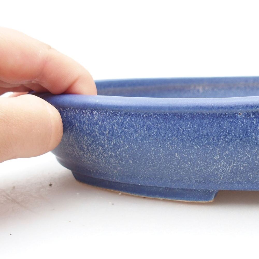 Ceramic bonsai bowl 25 x 20 x 4 cm, color blue