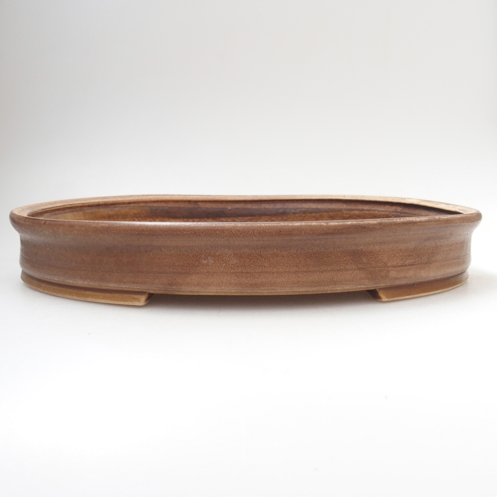 Ceramic bonsai bowl 30 x 26,5 x 4 cm, pink
