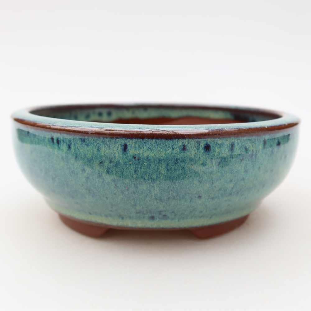 Ceramic bonsai bowl 15 x 15 x 5,5 cm, colour blue